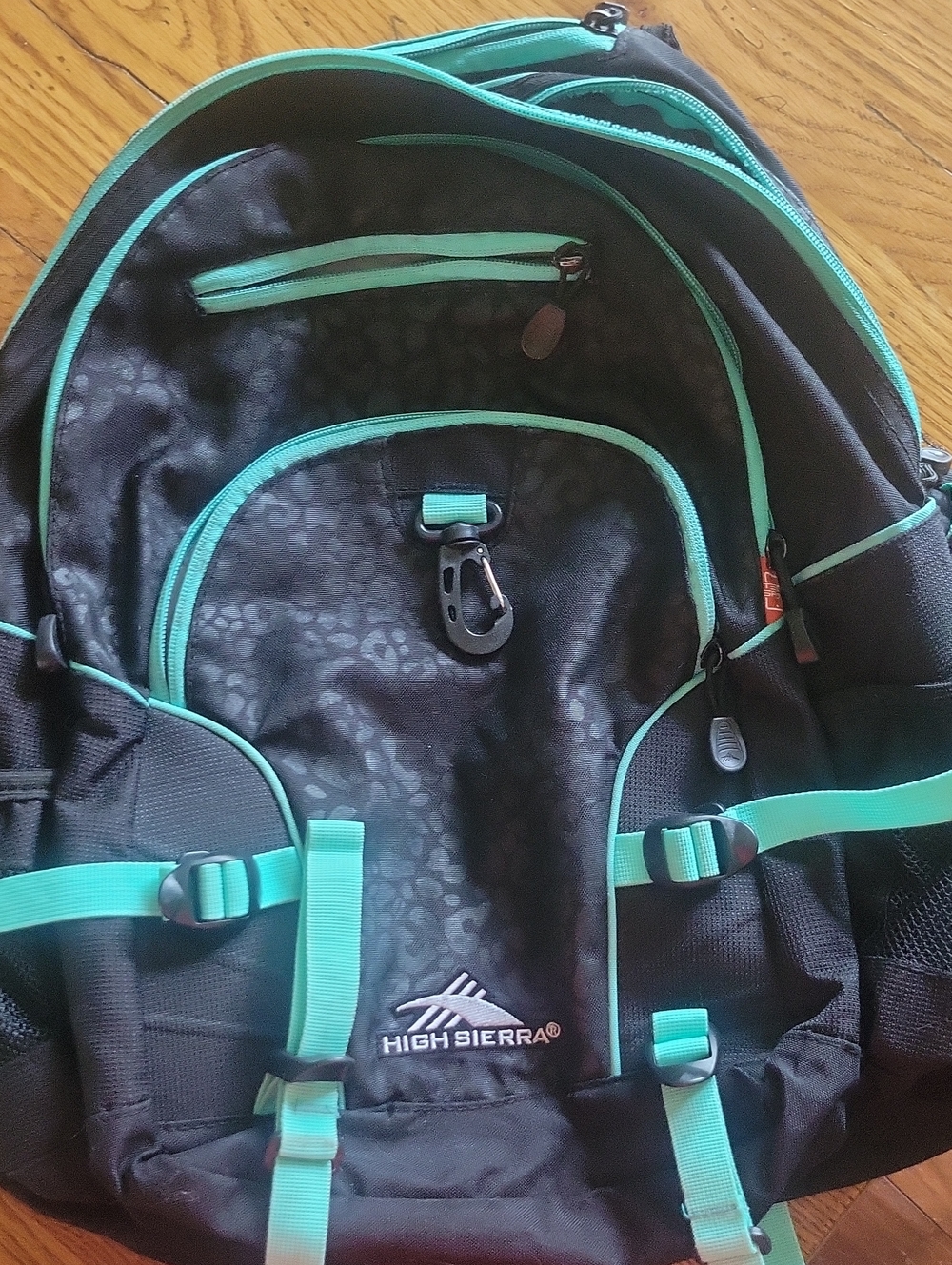 High Sierra Black & Teal Backpack